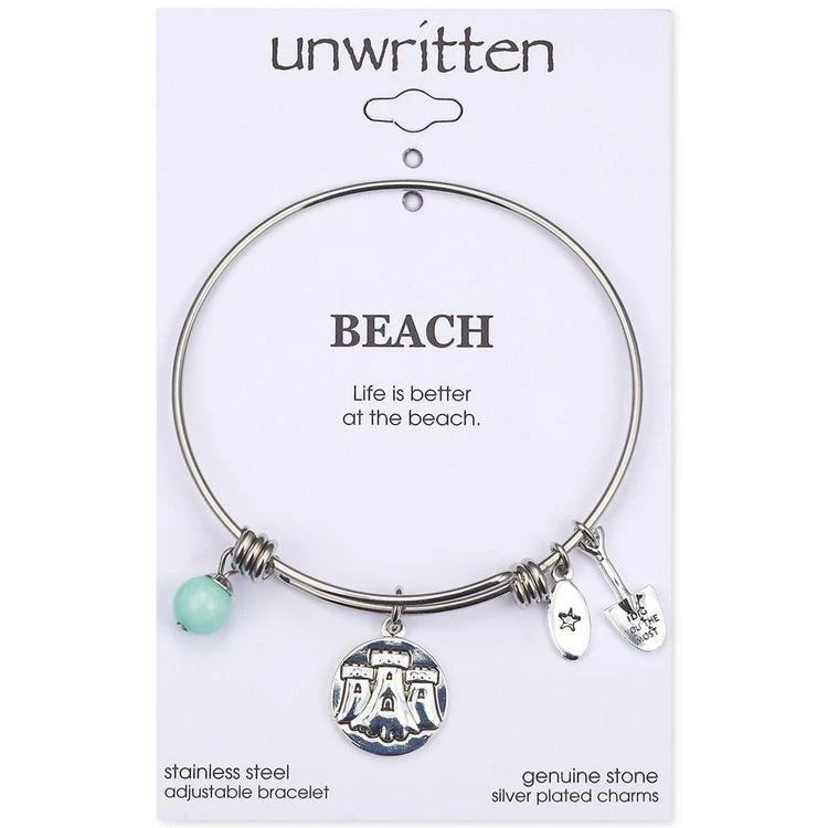 商品Unwritten|"I Dig You the Most" Sand Castle & Shovel Charm Adjustable Bangle Bracelet,价格¥67,第3张图片详细描述