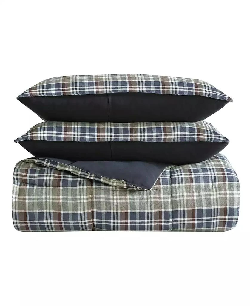 商品Eddie Bauer|Rugged Plaid Microsuede Reversible Comforter Set,价格¥654,第3张图片详细描述