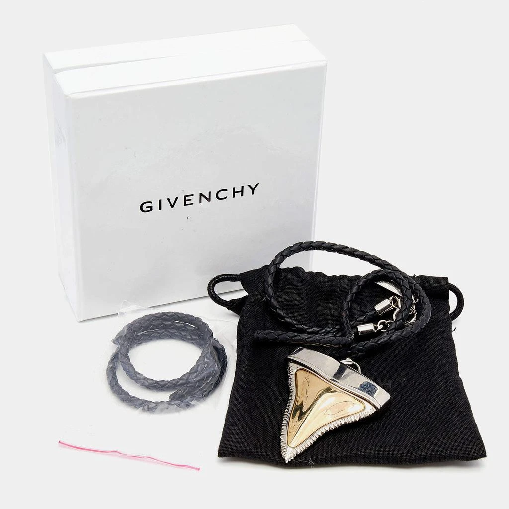 Givenchy Two Tone Shark Tooth Braided Leather Cord Necklace 商品