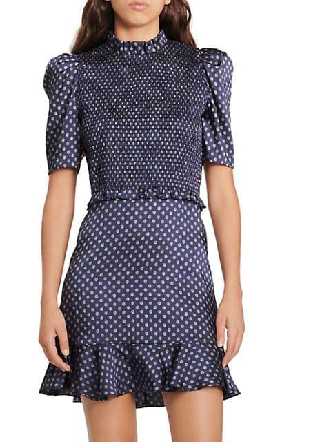 商品Sandro|Malden Polka Dot Mini Dress,价格¥1574,第1张图片