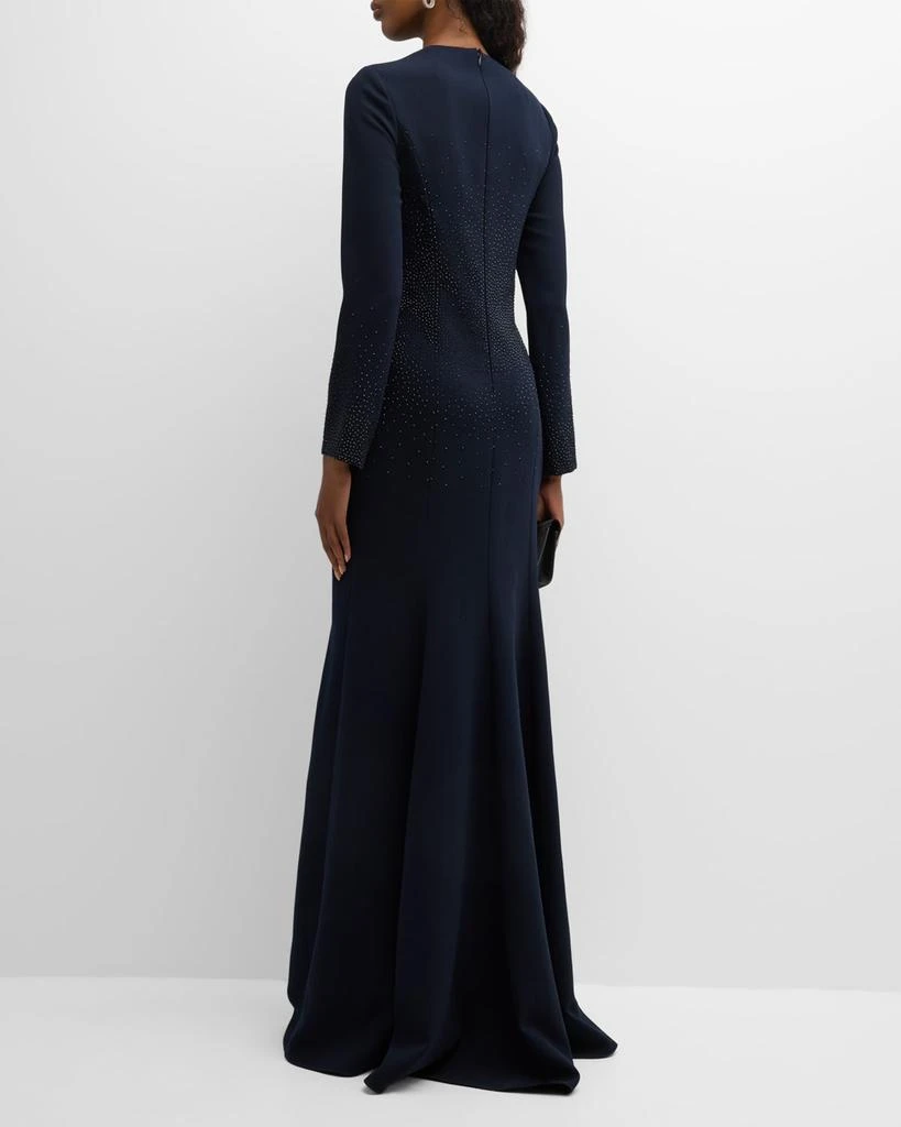 商品Teri Jon|A-Line Rhinestone-Embellished Crepe Gown,价格¥3158,第4张图片详细描述