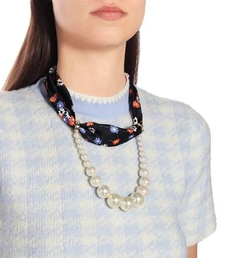 Faux-pearl scarf necklace 商品