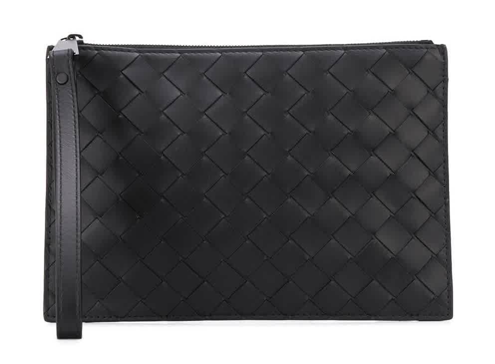 商品Bottega Veneta|Mini Intrecciato Pouch Bag In Black,价格¥4730,第1张图片