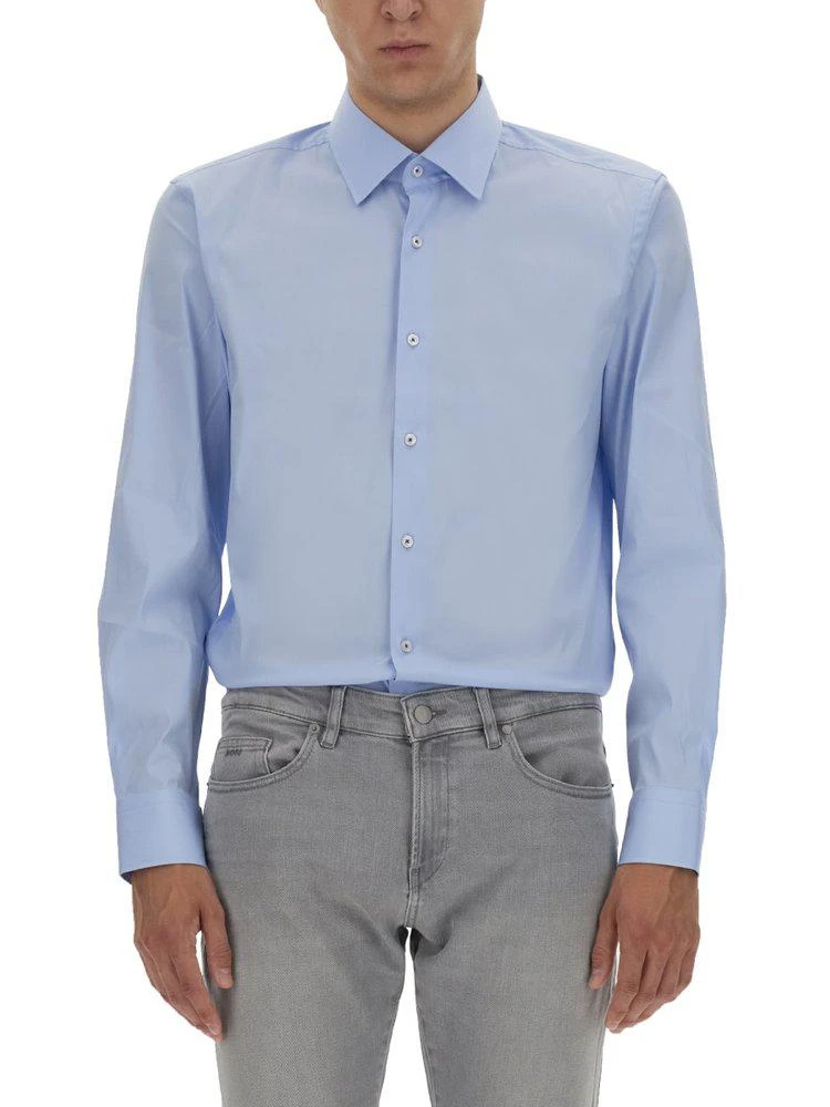 商品Hugo Boss|Boss Hugo Boss Slim Fit Long-Sleeved Shirt,价格¥597,第1张图片