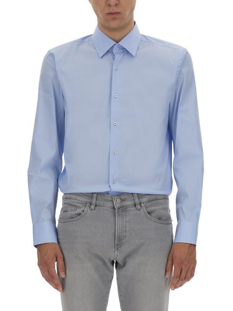 商品Hugo Boss|Boss Hugo Boss Slim Fit Long-Sleeved Shirt,价格¥561,第1张图片