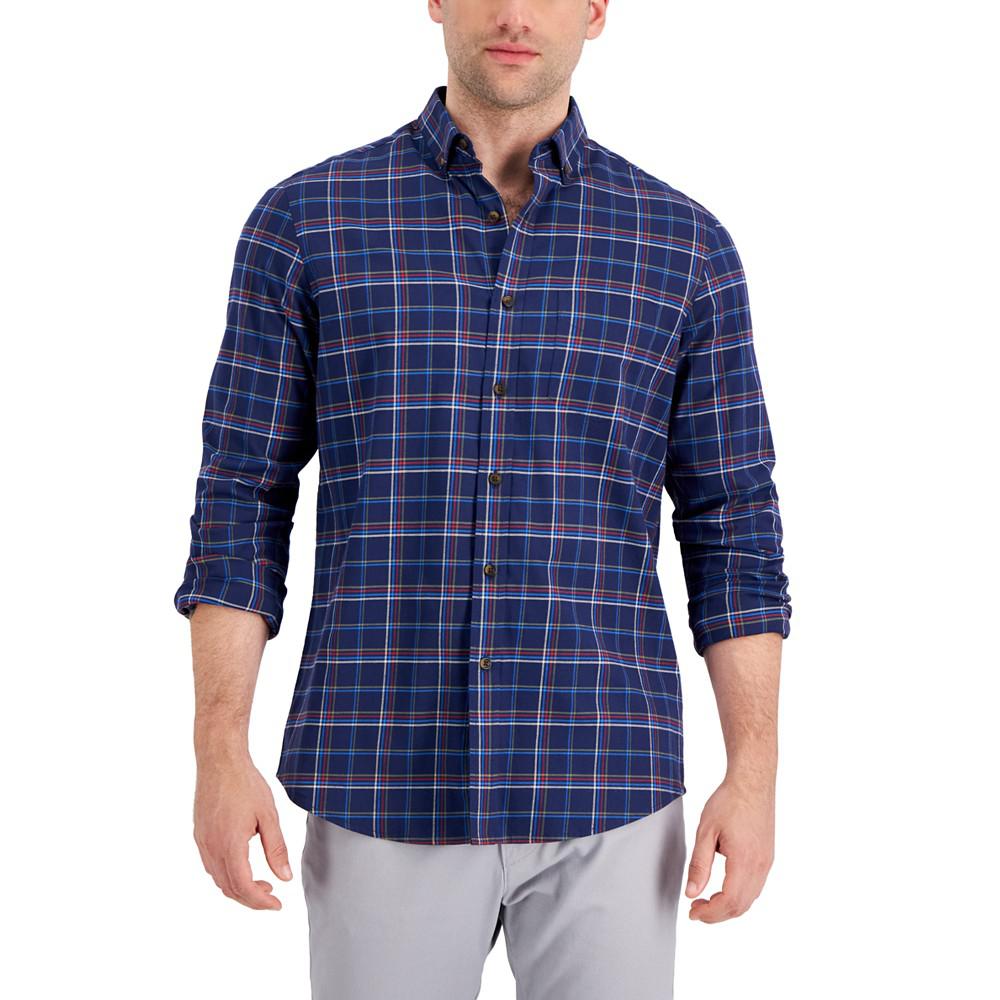 Men's Regular-Fit Brushed Plaid Shirt, Created for Macy's商品第1张图片规格展示