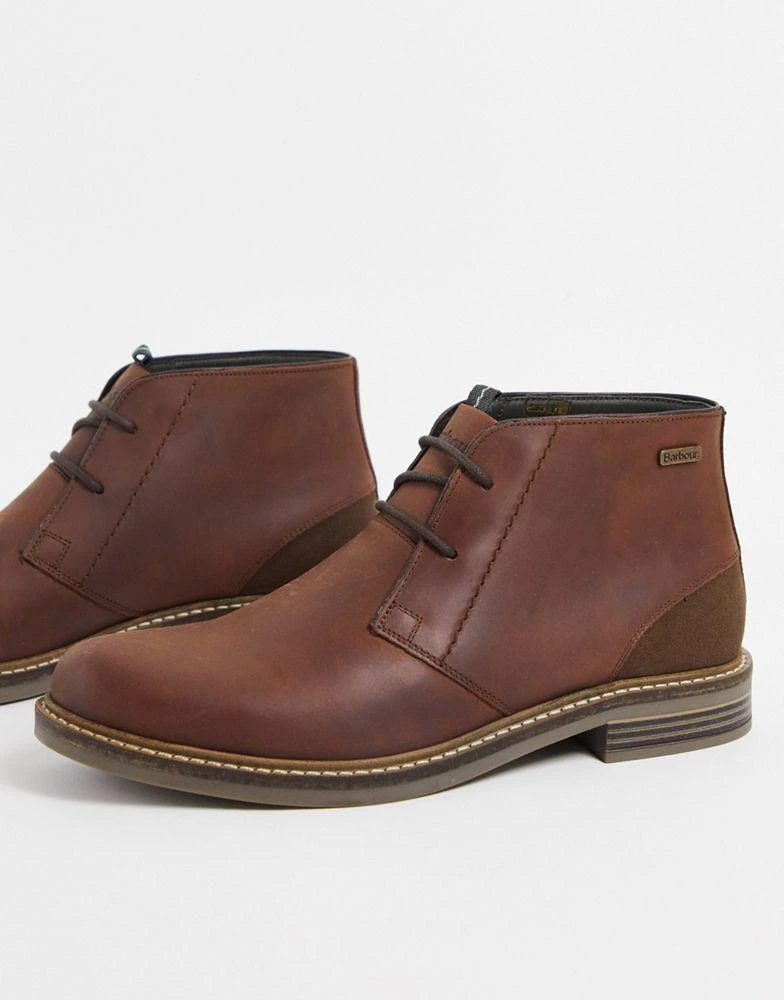 商品Barbour|Barbour Readhead lace up leather boots in tan,价格¥1253,第1张图片