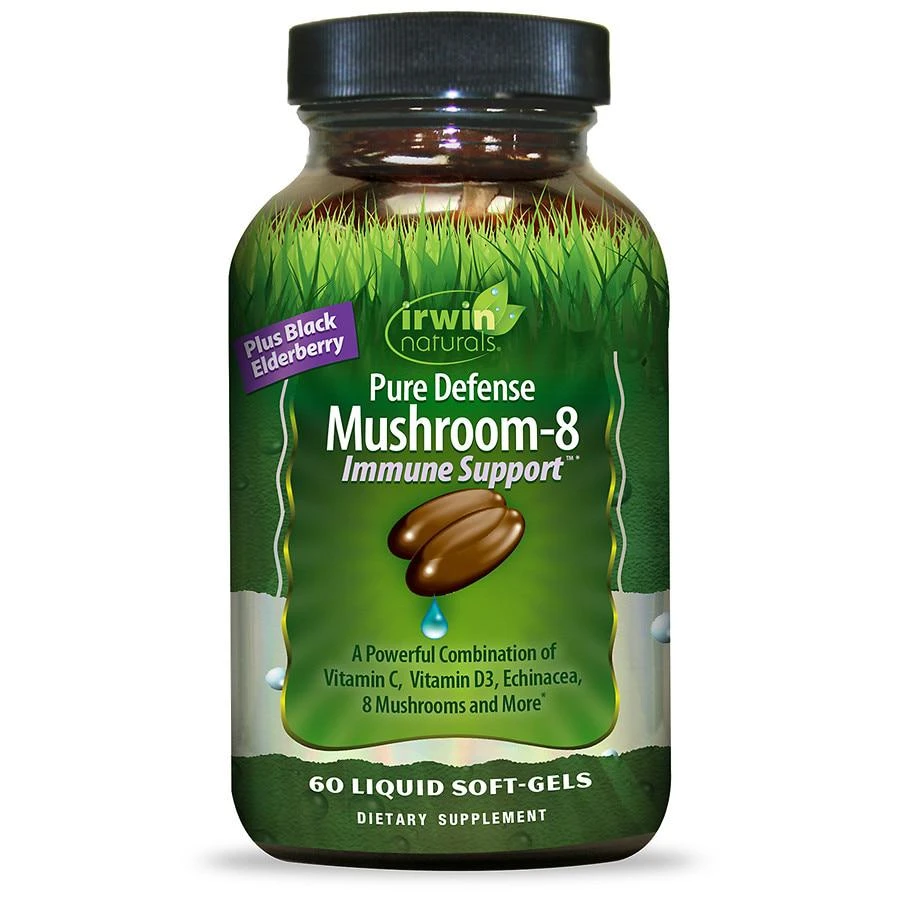 商品Irwin Naturals|Defense Mushroom-8 Immune Support,价格¥119,第1张图片
