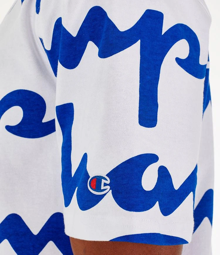 商品CHAMPION|Men's Champion Heritage Allover Print Large Script T恤,价格¥60,第1张图片