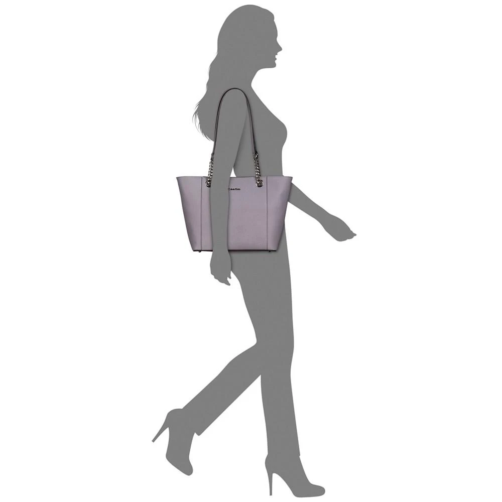 商品Calvin Klein|Hayden Saffiano Leather Large Tote,价格¥526,第2张图片详细描述