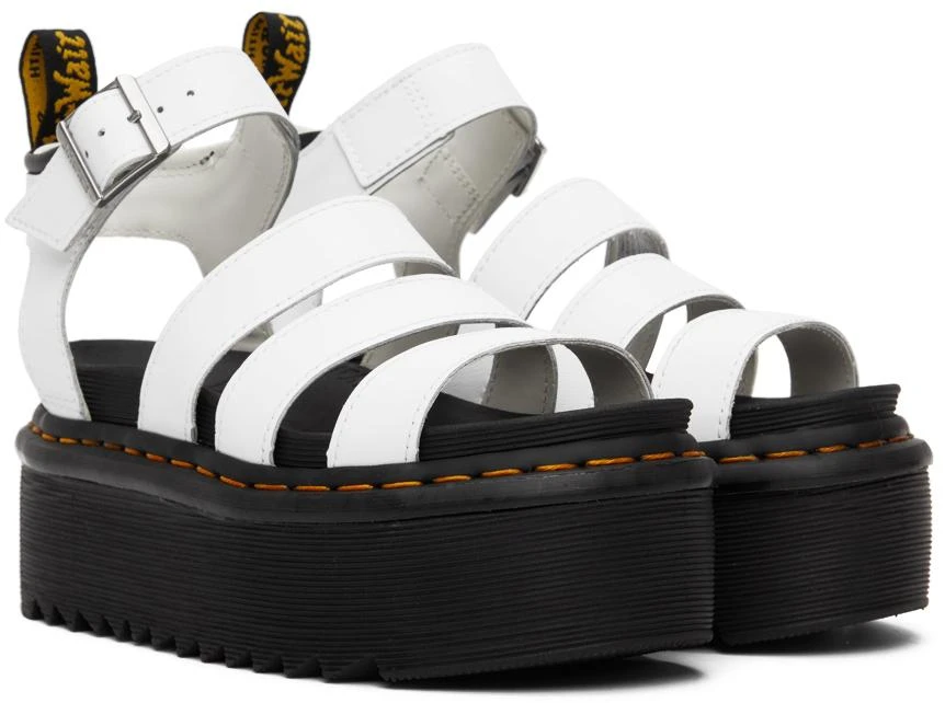 商品Dr. Martens|White Blaire Quad Platform Sandals,价格¥325,第4张图片详细描述