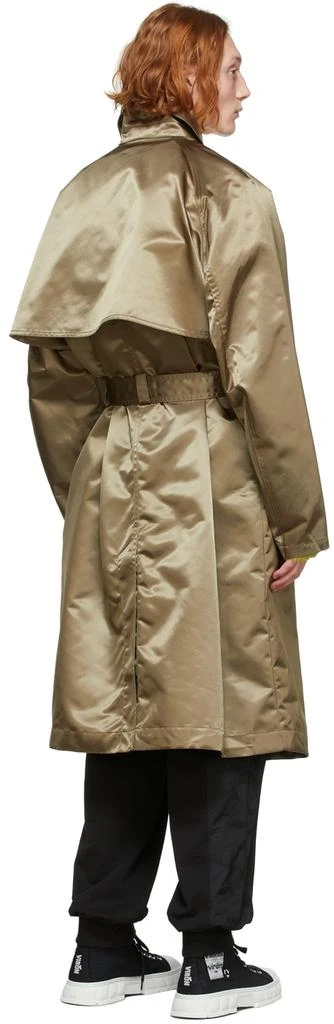 商品Feng Chen Wang|Khaki Nylon Trench Coat,价格¥1627,第3张图片详细描述