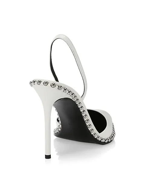 商品Alexander Wang|Rina Studded Leather Slingback Pumps,价格¥1680,第3张图片详细描述