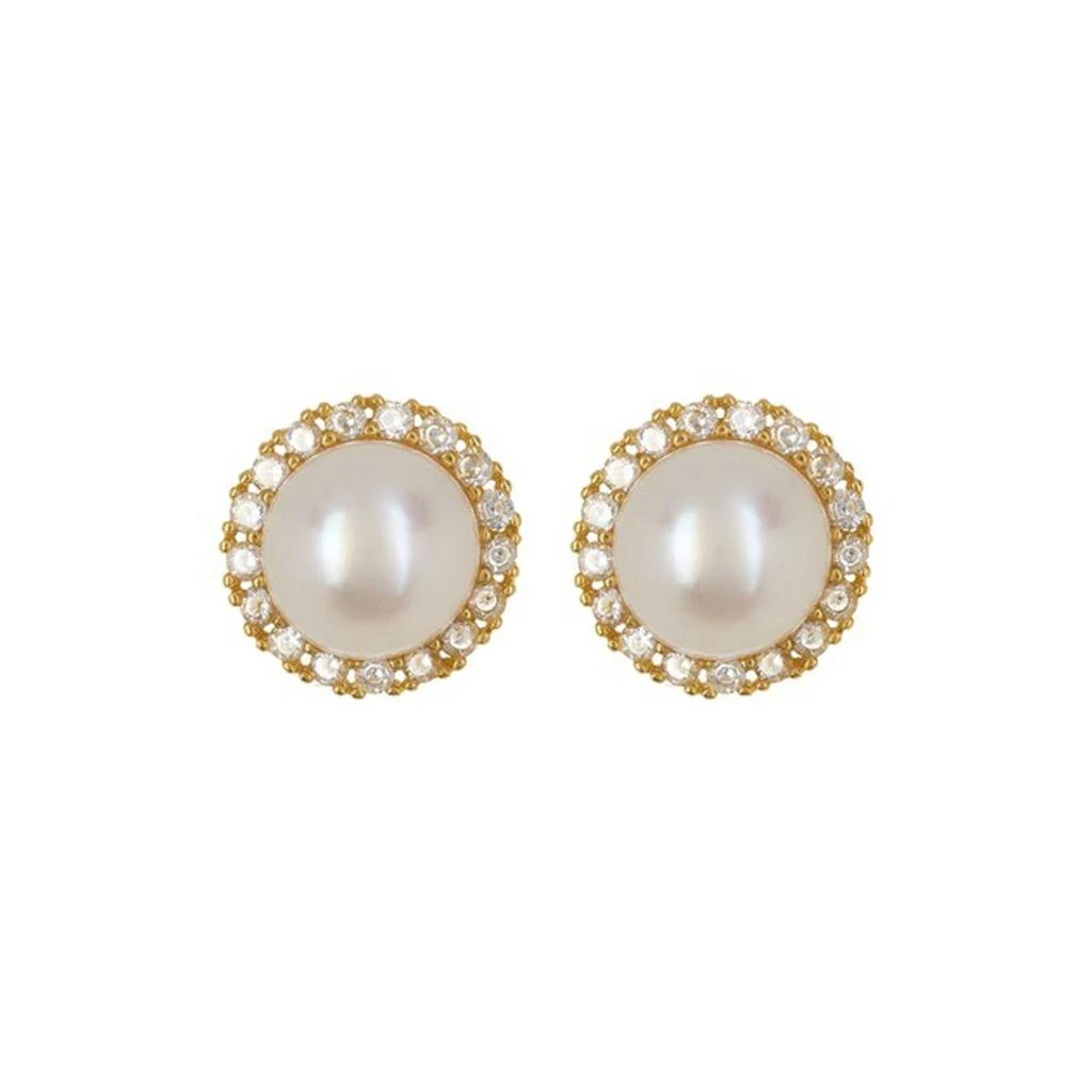 商品ADORNIA|Adornia Freshwater Pearl Halo Earrings gold,价格¥131,第1张图片