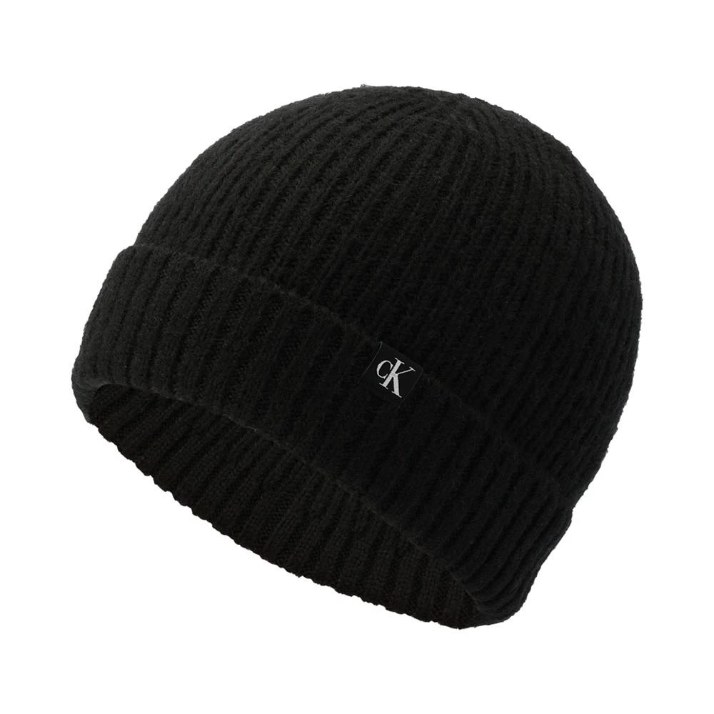 商品Calvin Klein|Men's Luxe Ribbed Cuff Hat,价格¥209,第3张图片详细描述