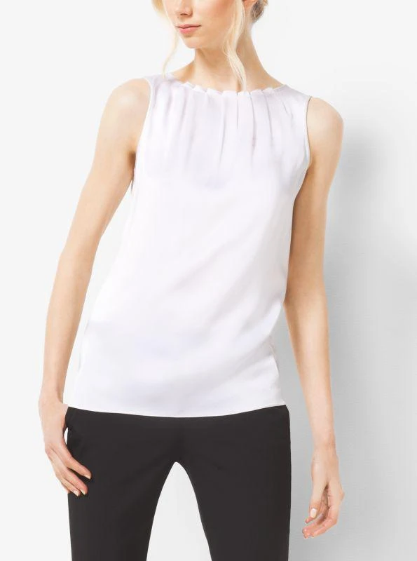 商品Michael Kors|Pleated Silk-Blend Blouse,价格¥2678,第1张图片