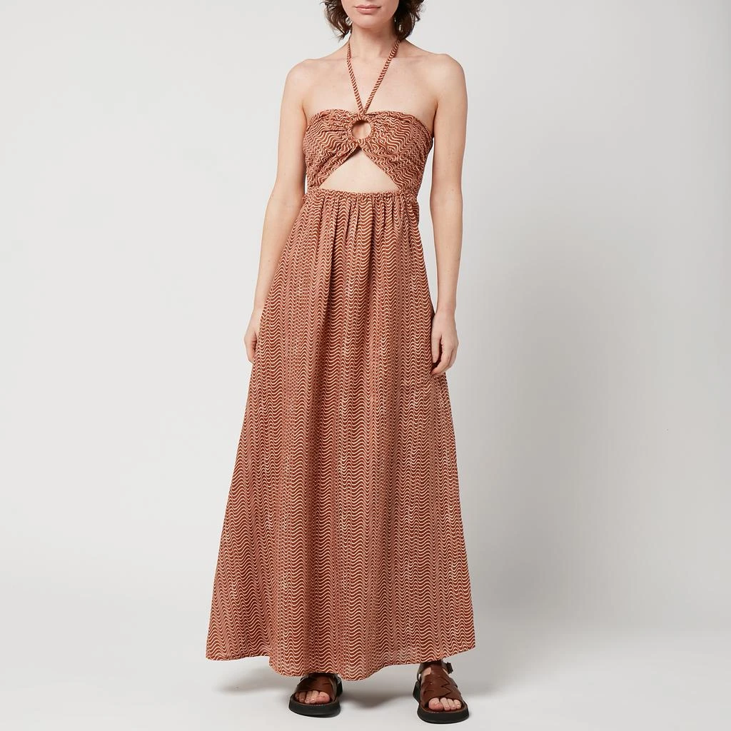 商品Faithfull the Brand|Faithfull The Brand Women's La Costa Maxi Dress - Vadella Print - Cocoa,价格¥1327,第1张图片