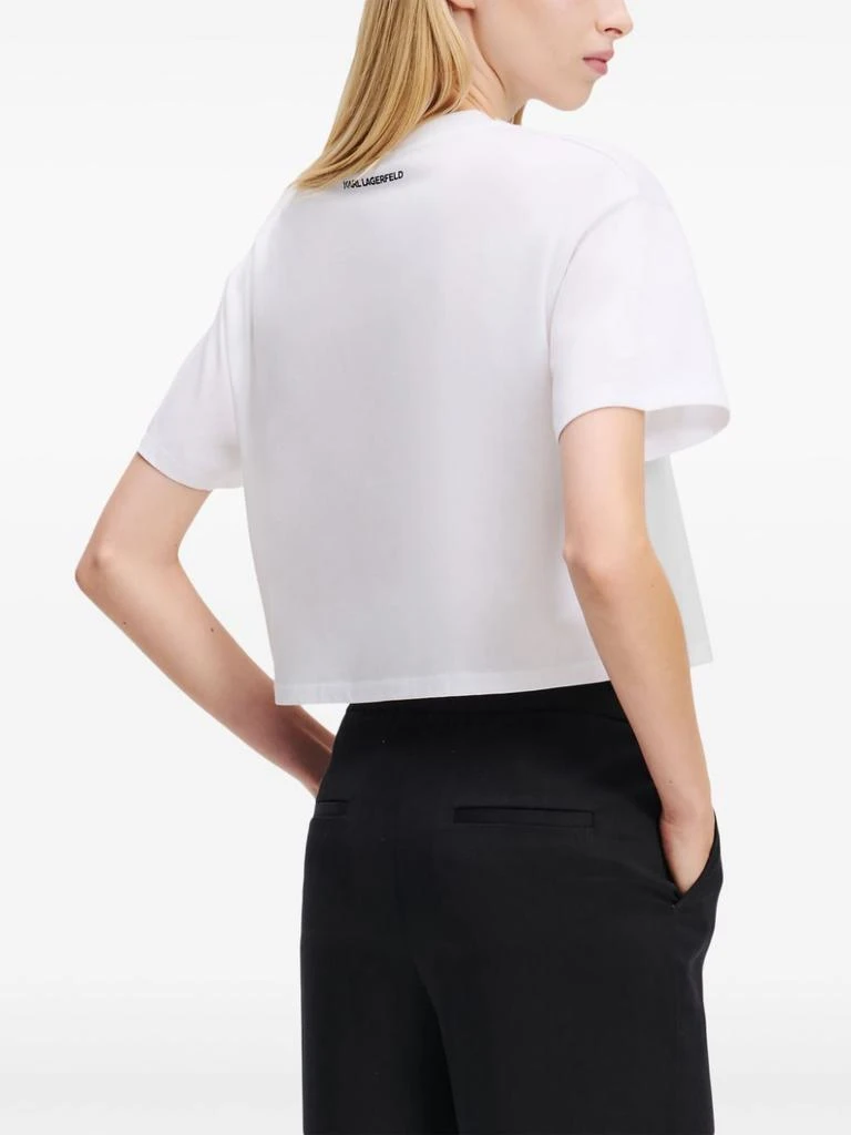 商品Karl Lagerfeld Paris|MC WHITE HEART LOGO T-SHIRT,价格¥1019,第2张图片详细描述
