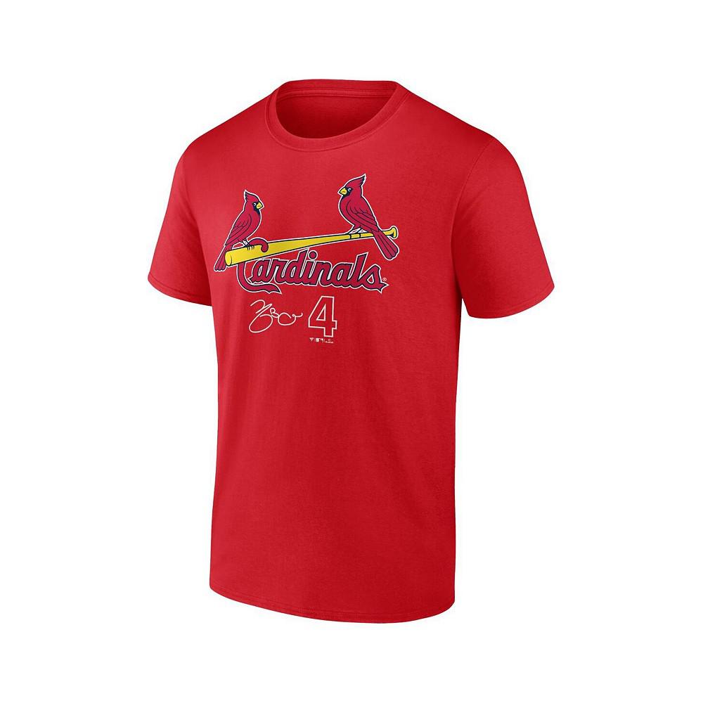 Men's Branded Yadier Molina Red St. Louis Cardinals Player Name and Number T-shirt商品第3张图片规格展示