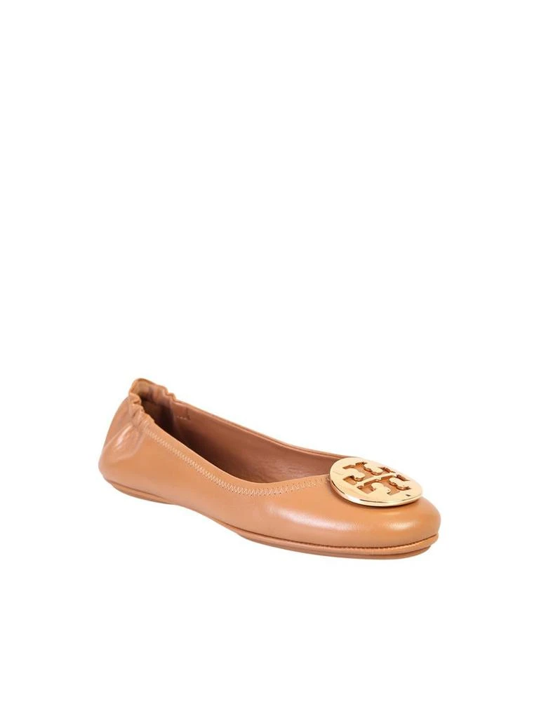 商品Tory Burch|TORY BURCH MINNIE LEATHER BALLERINA FLATS,价格¥1838,第2张图片详细描述