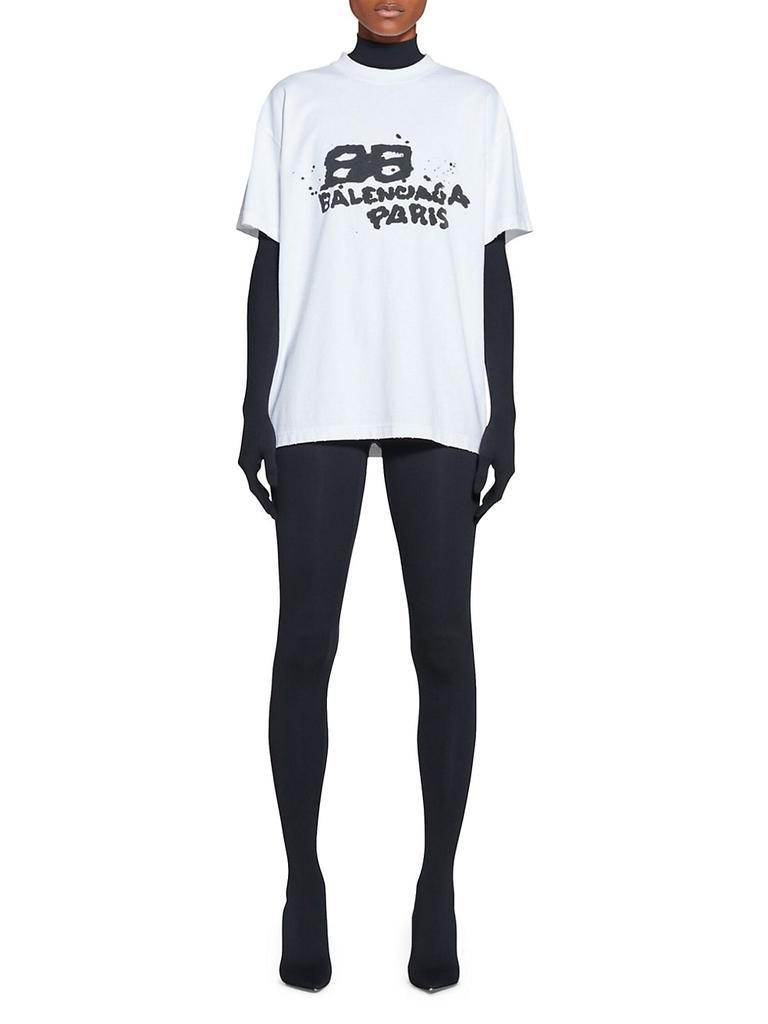 商品Balenciaga|Hand Drawn BB Icon T-shirt Medium Fit,价格¥4346,第4张图片详细描述