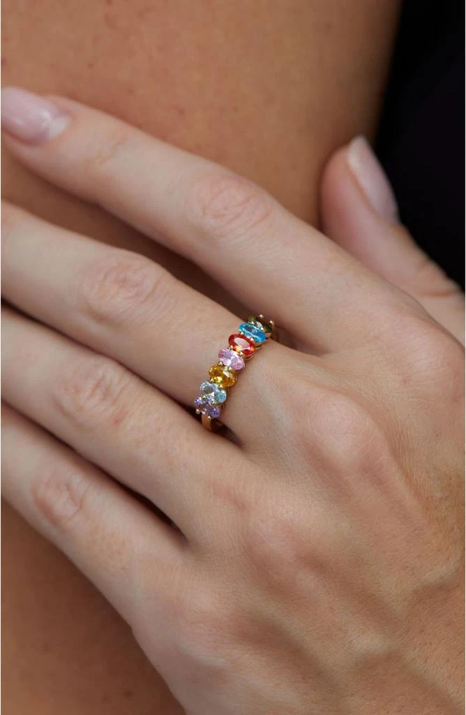 商品Savvy Cie Jewels|18K Rose Gold Plate Oval Cubic Zirconia Ring,价格¥332,第2张图片详细描述