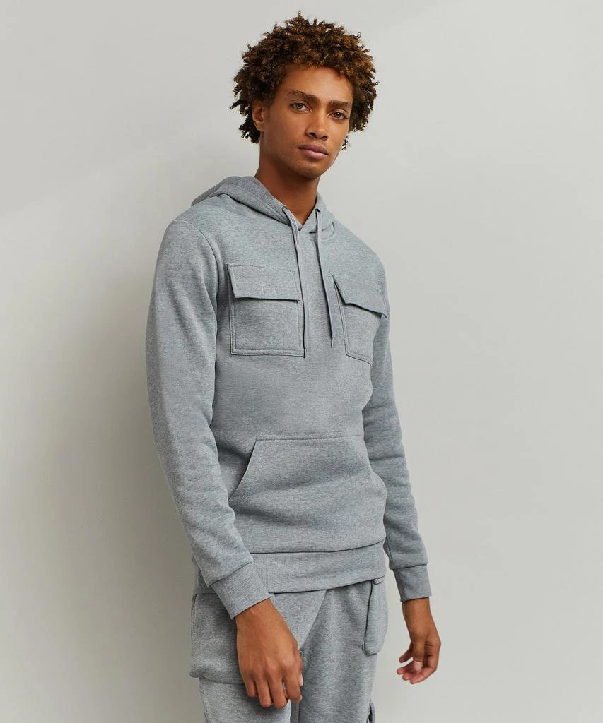 商品Reason Clothing|Baxter Multi Pocket Hoodie - Grey,价格¥75,第5张图片详细描述