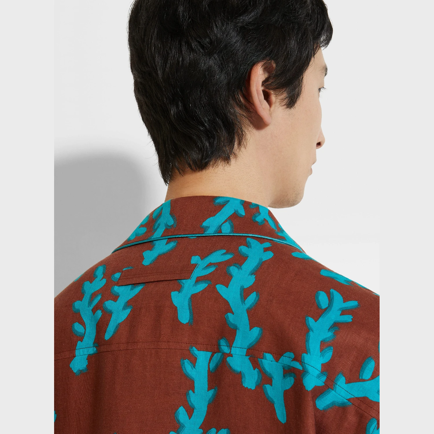 【预售】 杰尼亚 25春夏 男士 长袖衬衫 Red Linen Shirt NPC50-009-619  商品
