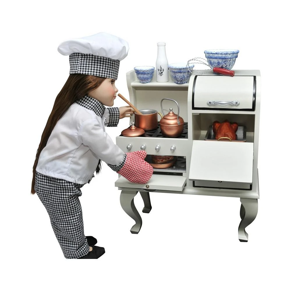 商品The Queen's Treasures|1930's Style Wooden Stove with Oven for Dolls,价格¥747,第3张图片详细描述