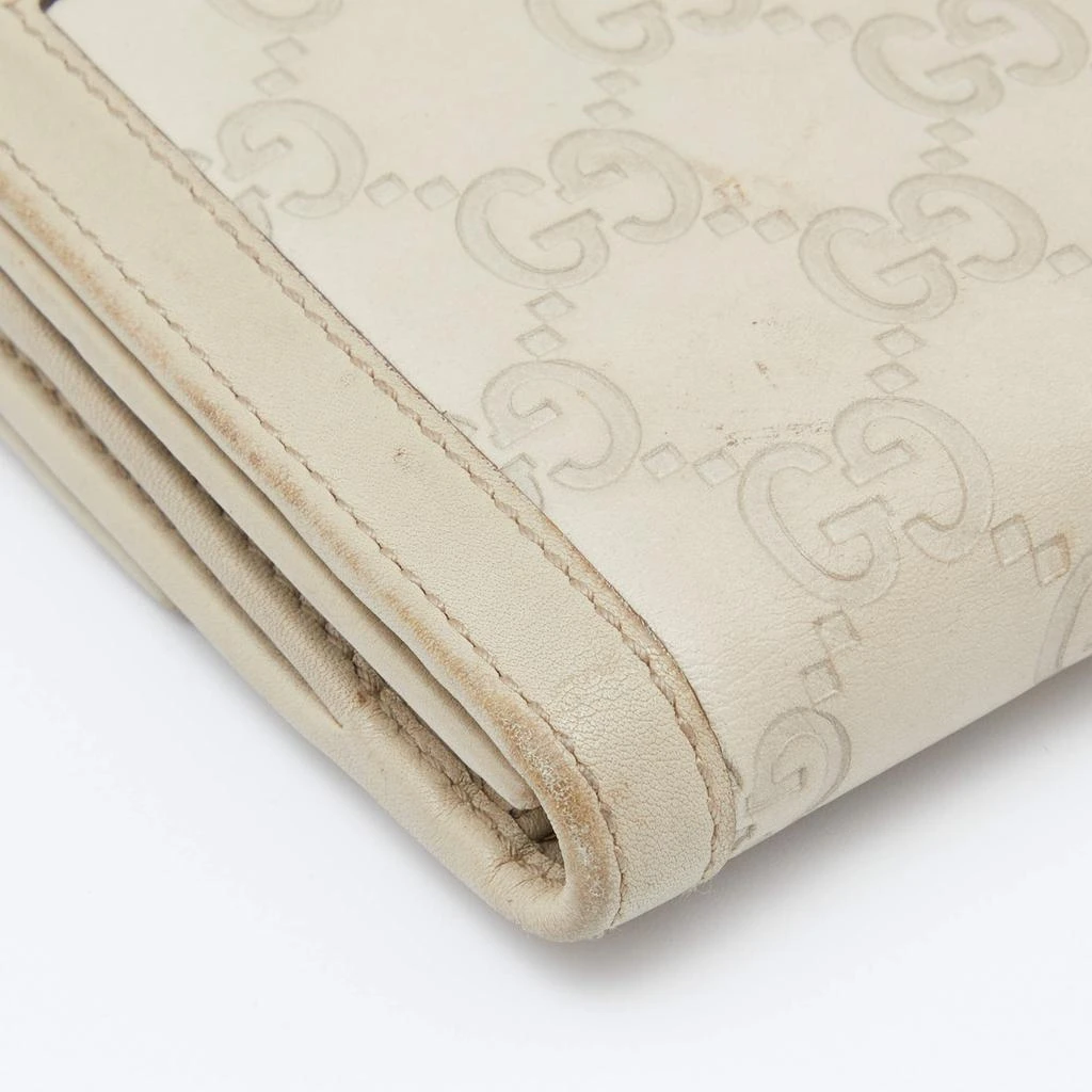 Gucci Off White Guccissima Leather Wave Continental Wallet 商品