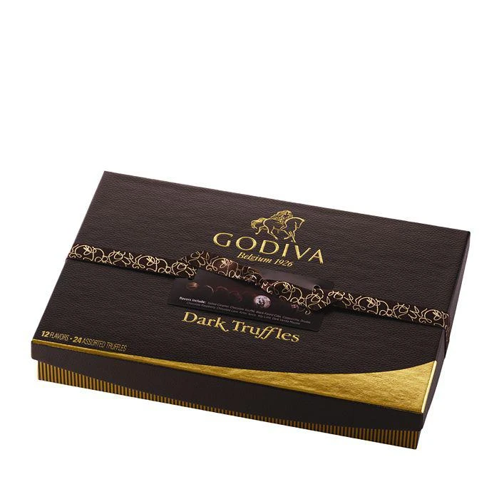 商品Godiva|24 Piece Dark Signature Truffles Gift Box,价格¥298,第1张图片