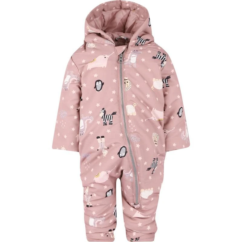 商品NAME IT®|Zoo animals zipped babies dusty pink winter jumpsuit,价格¥501,第1张图片