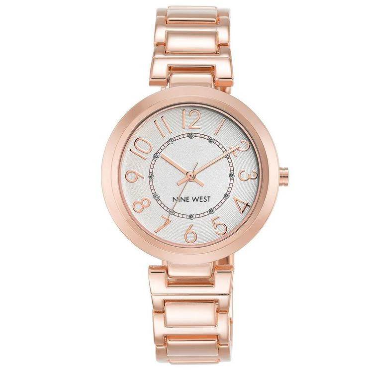 商品Nine West|Women's Rose Gold-Tone Stainless Steel Bracelet Watch 36mm,价格¥379,第1张图片