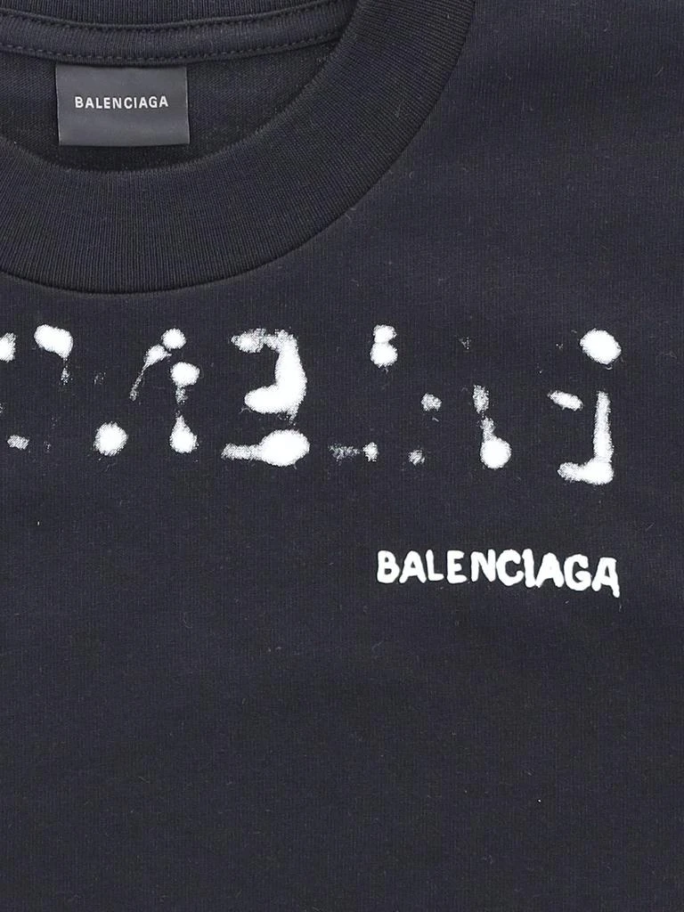 商品Balenciaga|Balenciaga Kids Hand Drawn Logo-Printed Crewneck T-Shirt,价格¥1502,第3张图片详细描述