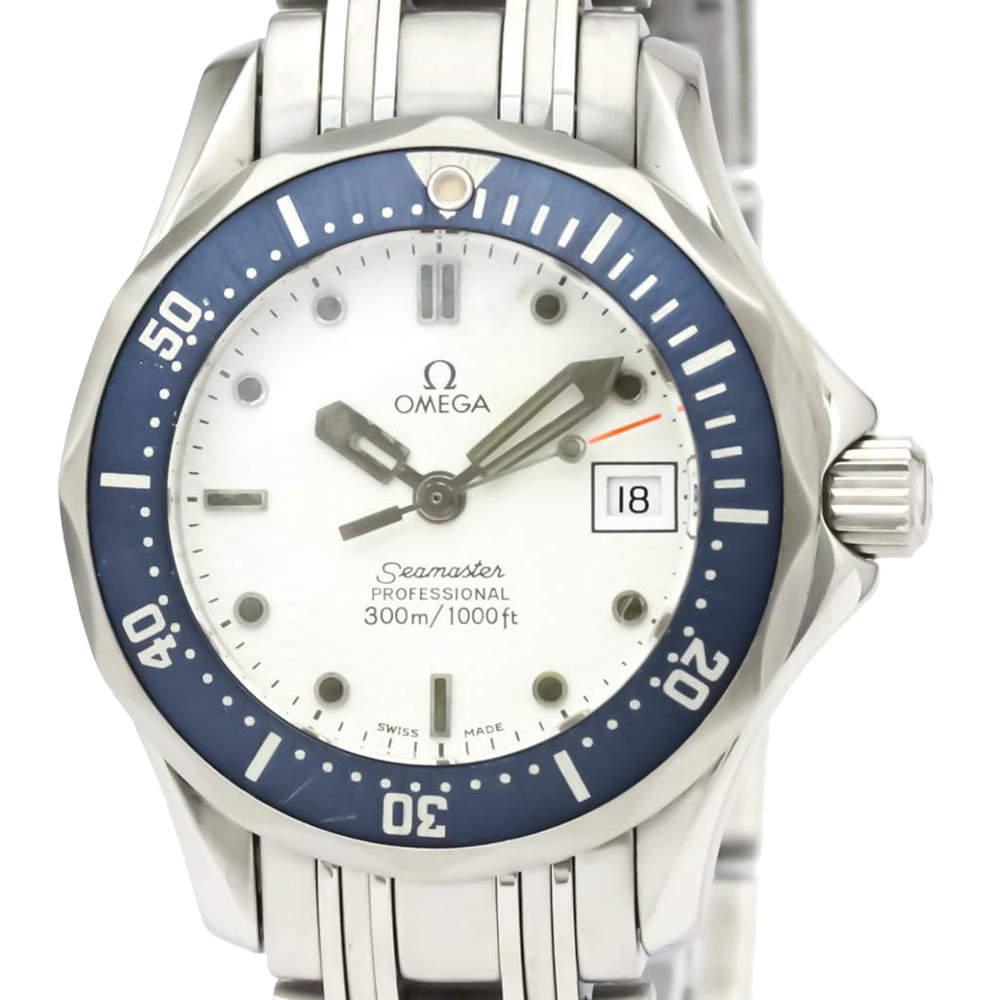 商品[二手商品] Omega|Omega Silver Stainless Steel Seamaster Professional 300M Quartz 2583.20 Women's Wristwatch 28 MM,价格¥8246,第4张图片详细描述