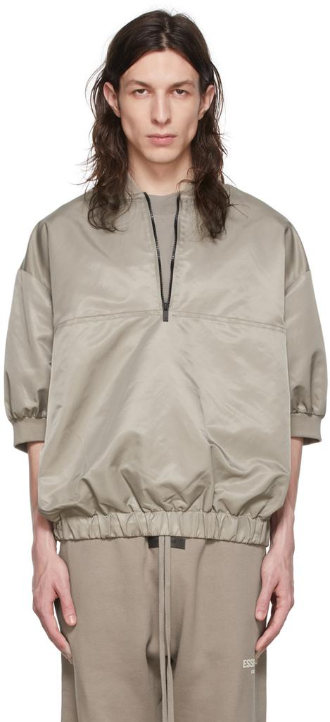 Taupe Nylon Jacket商品第1张图片规格展示