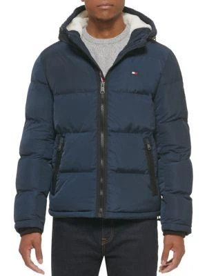 商品Tommy Hilfiger|Faux Fur Lined Hooded Puffer Jacket,价格¥637,第1张图片