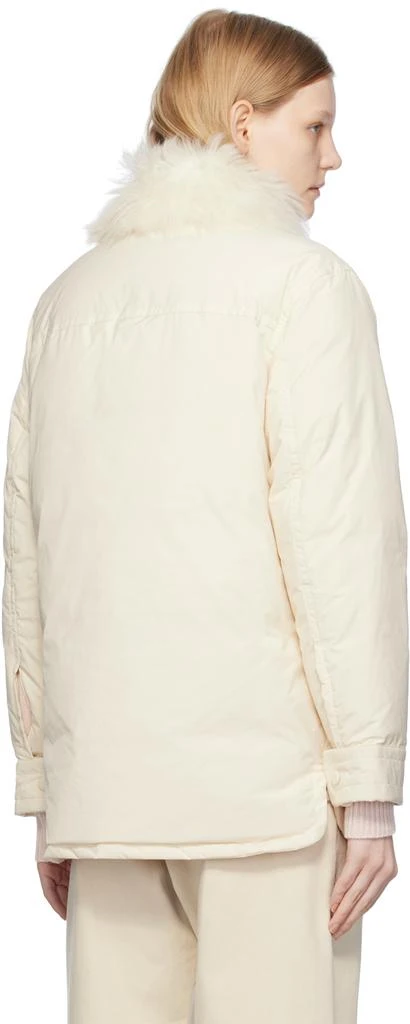 商品Yves Salomon|SSENSE Exclusive Off-White Down Jacket,价格¥2351,第3张图片详细�描述