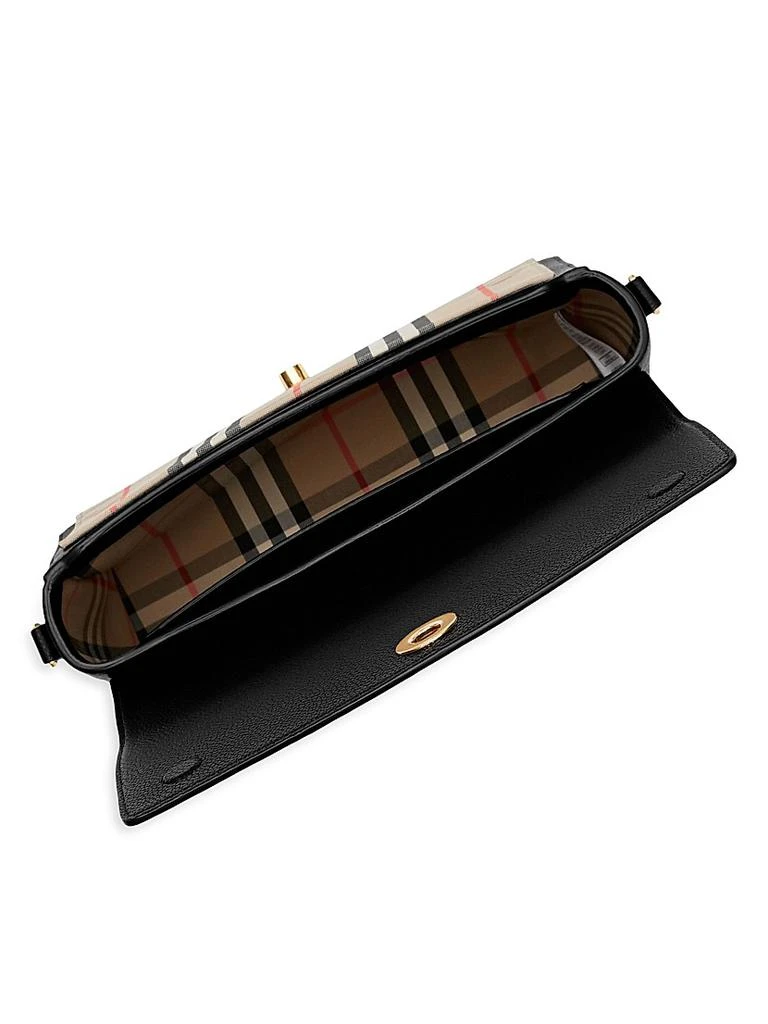 商品Burberry|Medium Note Leather & Vintage Check Crossbody Bag,价格¥11878,第4张图片详细描述