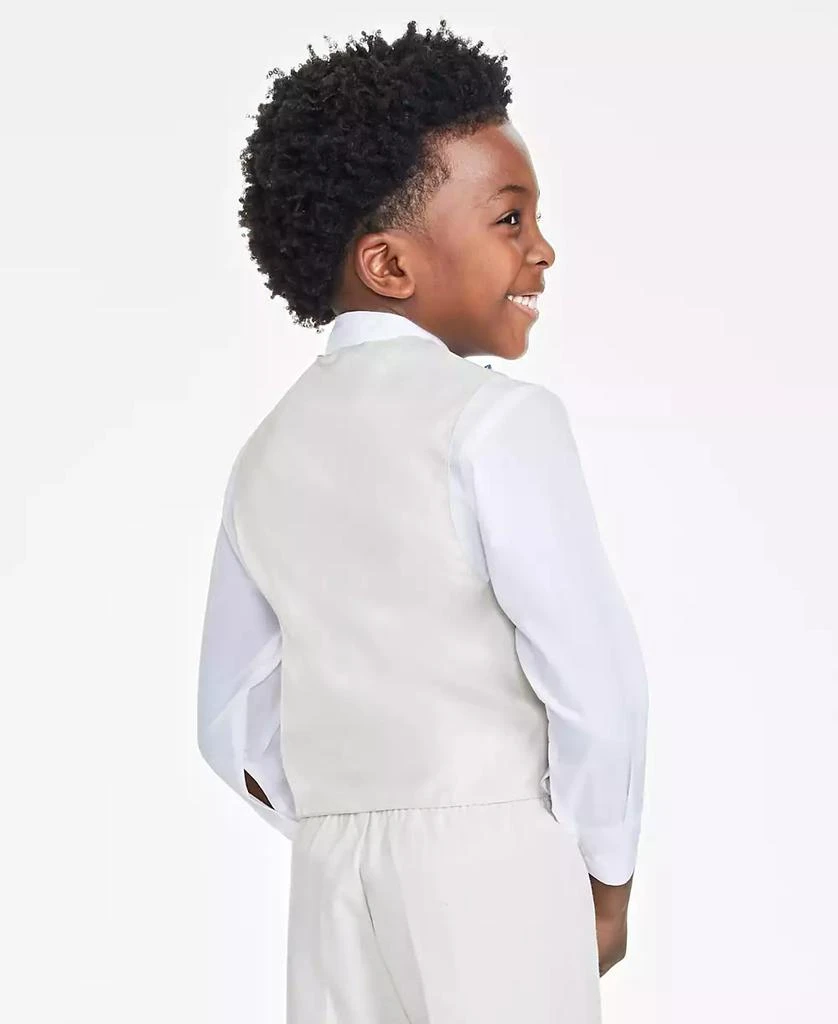 商品Nautica|Little Boys Machine Washable Natural-Linen-Look  Vest, Shirt, Pants, Bowtie and Pocket Square, 5 Piece Set,价格¥197,第3张图片详细描述