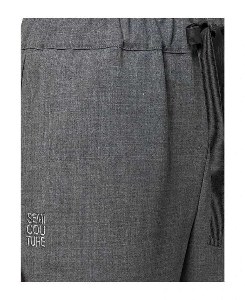 商品SEMICOUTURE|Charcoal Grey Virgin Wool Trousers,价格¥1580,第3张图片详细描述