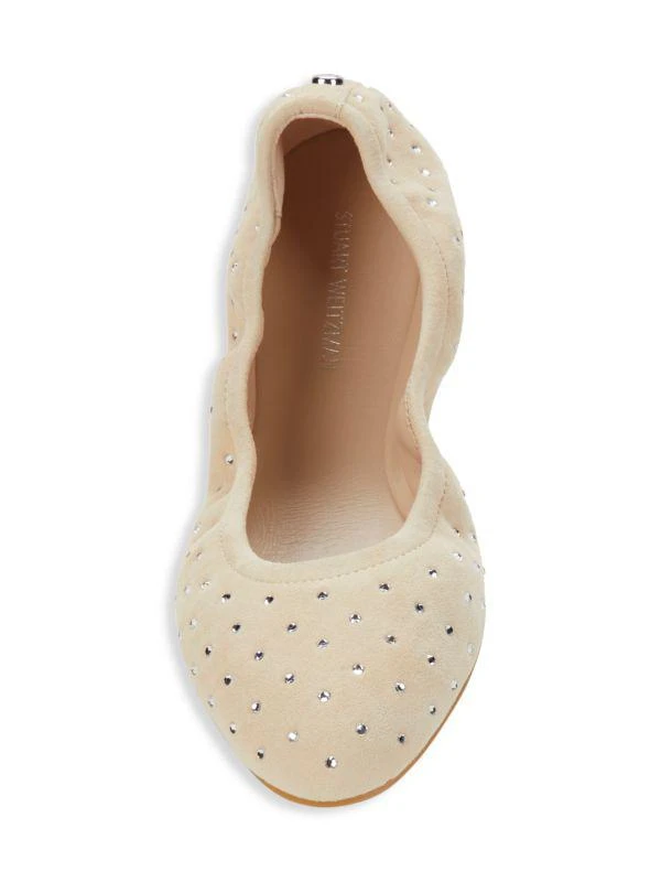 商品Stuart Weitzman|Bling Embellished Suede Ballet Flats,价格¥835,第5张图片详细描述