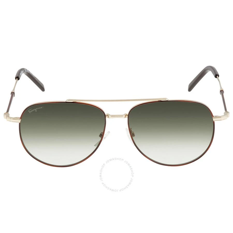 商品Salvatore Ferragamo|Green Pilot Unisex Sunglasses SF226S 723 58,价格¥434,第1张图片