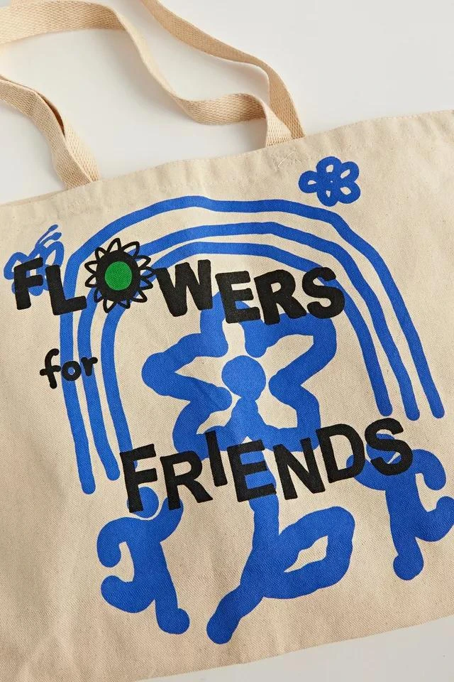 商品Urban Outfitters|Flowers & Friends Tote Bag,价格¥114,第2张图片详细描述