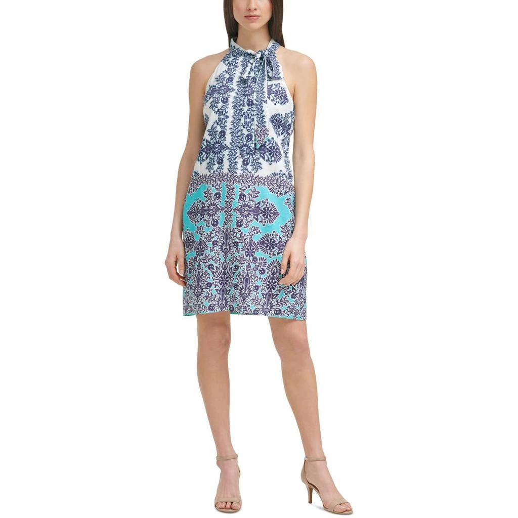 商品Vince Camuto|Vince Camuto Womens   Tie Neck Midi Shift Dress,价格¥221,第1张图片