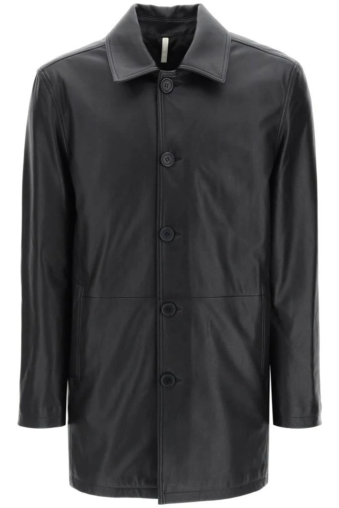 商品Sunflower|'Shop Coat' Leather Jacket,价格¥5021,第1张图片