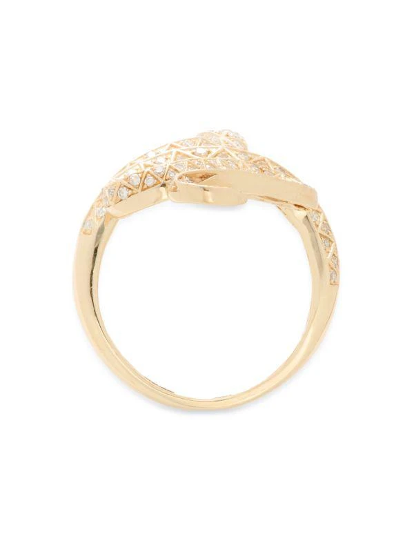 商品Effy|14K Yellow Gold, Diamond & Emerald Snake Ring,价格¥11096,第3张图片详细描述