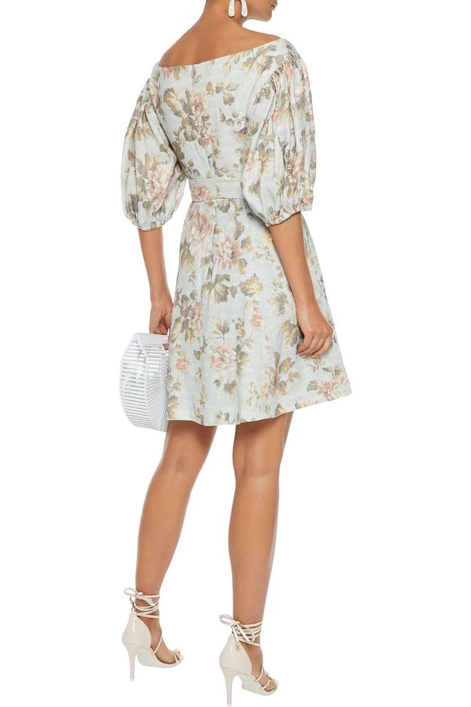 商品Zimmermann|Fleeting Flip belted floral-print linen mini dress,价格¥976,第3张图片详细描述