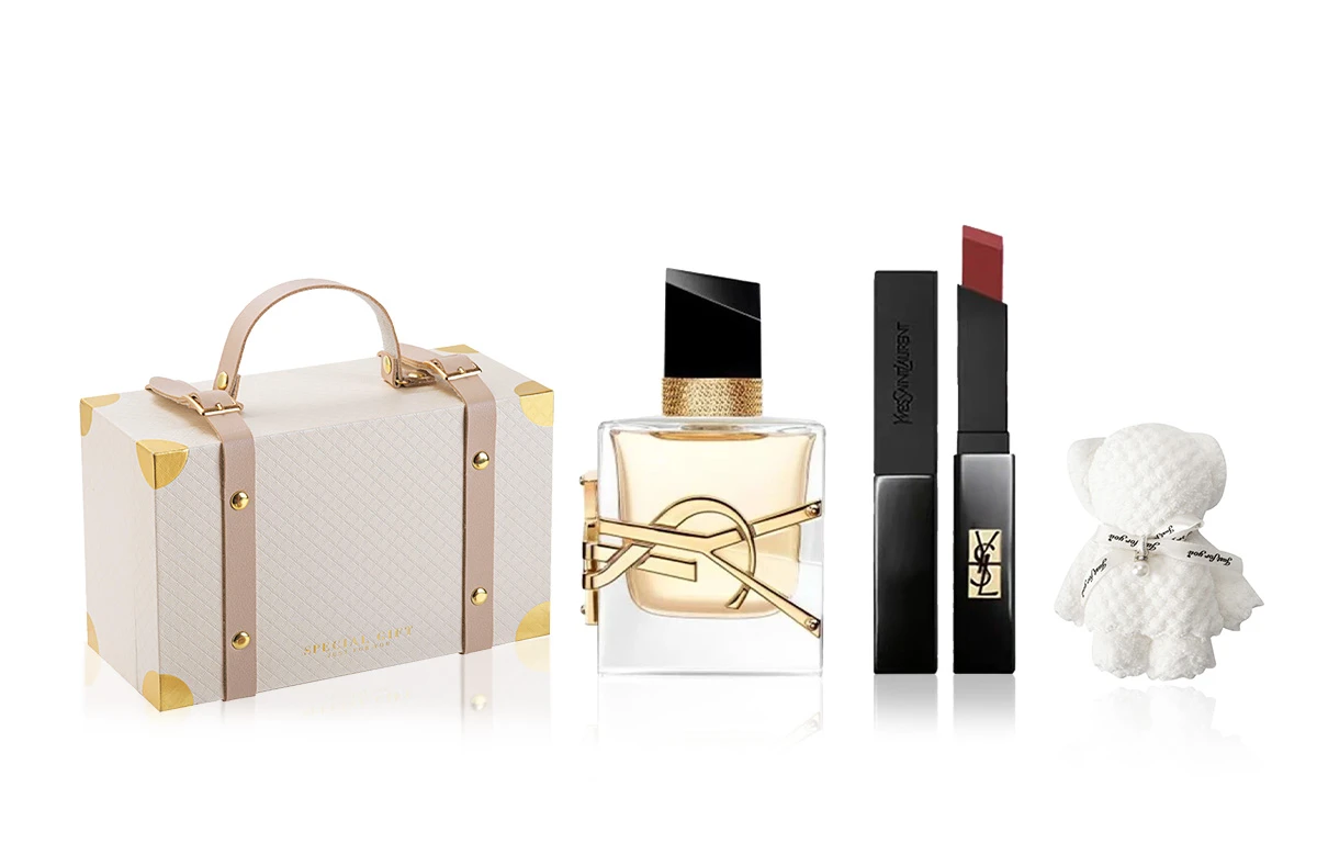 商品[国内直发] Yves Saint Laurent|YSL圣罗兰 自由之水 礼遇香槟金礼盒女士香水套装 香水EDP 30ml+口红正装,价格¥943,第5张图片详细描述