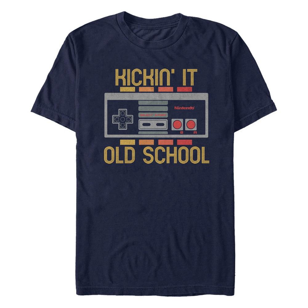 Nintendo Men's Classic NES Kickin It Old School Controller T-Shirt商品第1张图片规格展示